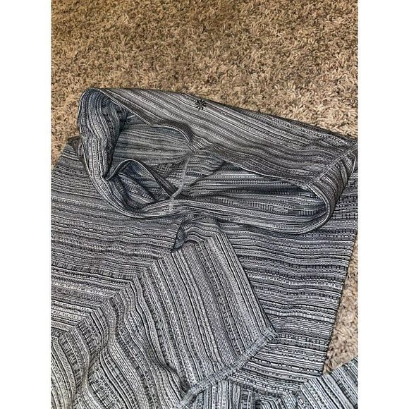 Athleta Exercise Brand Gray & White Striped Leggings Yoga Tights women’s Medium - Picture 7 of 12